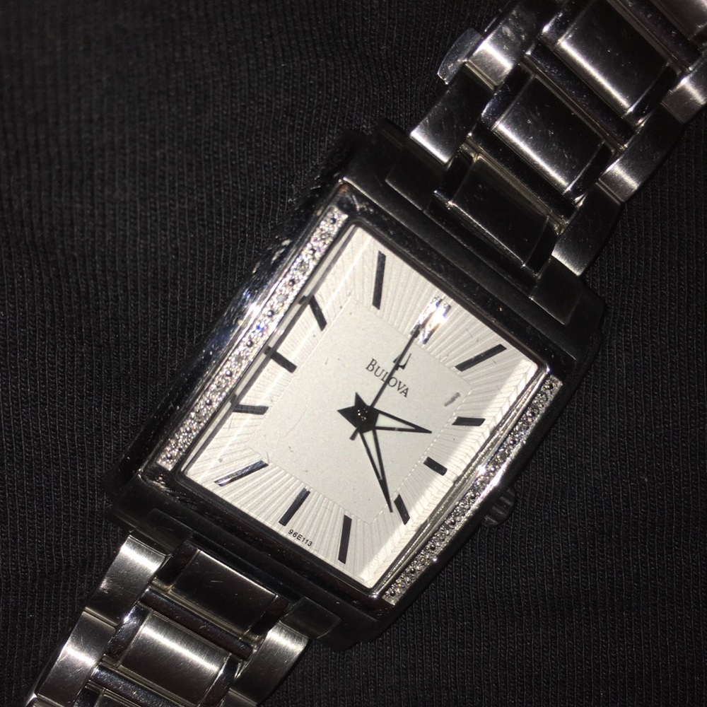 Real diamond bulova watch